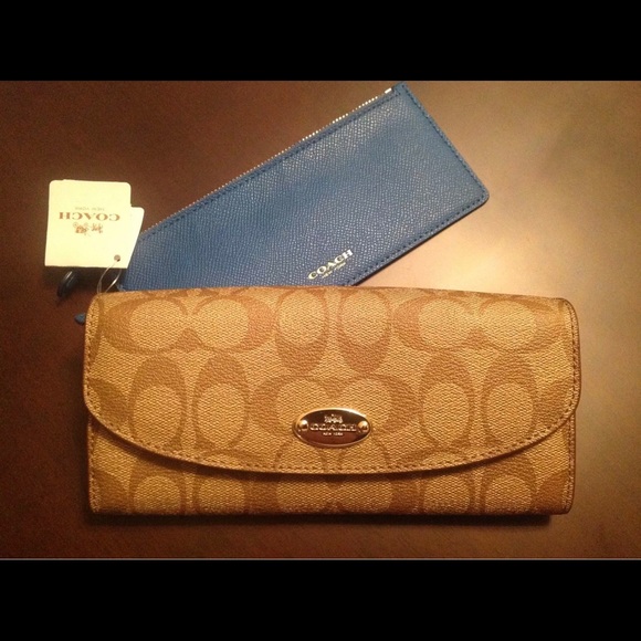 NWT Coach Signature Envelope Wallet With Pouch - Picture 12 of 13